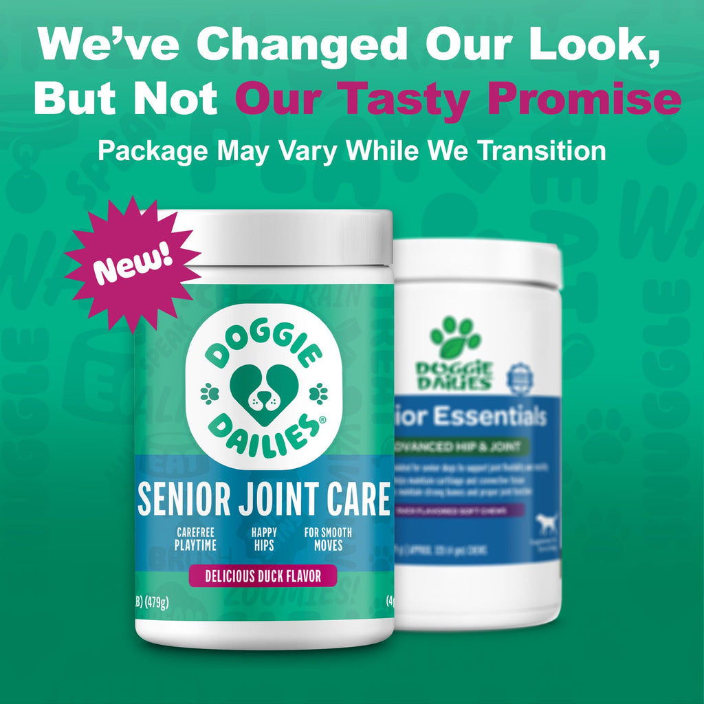 Doggie Dailies Advanced Senior Hip & Joint Chews for Dogs (Duck) - 120 Count