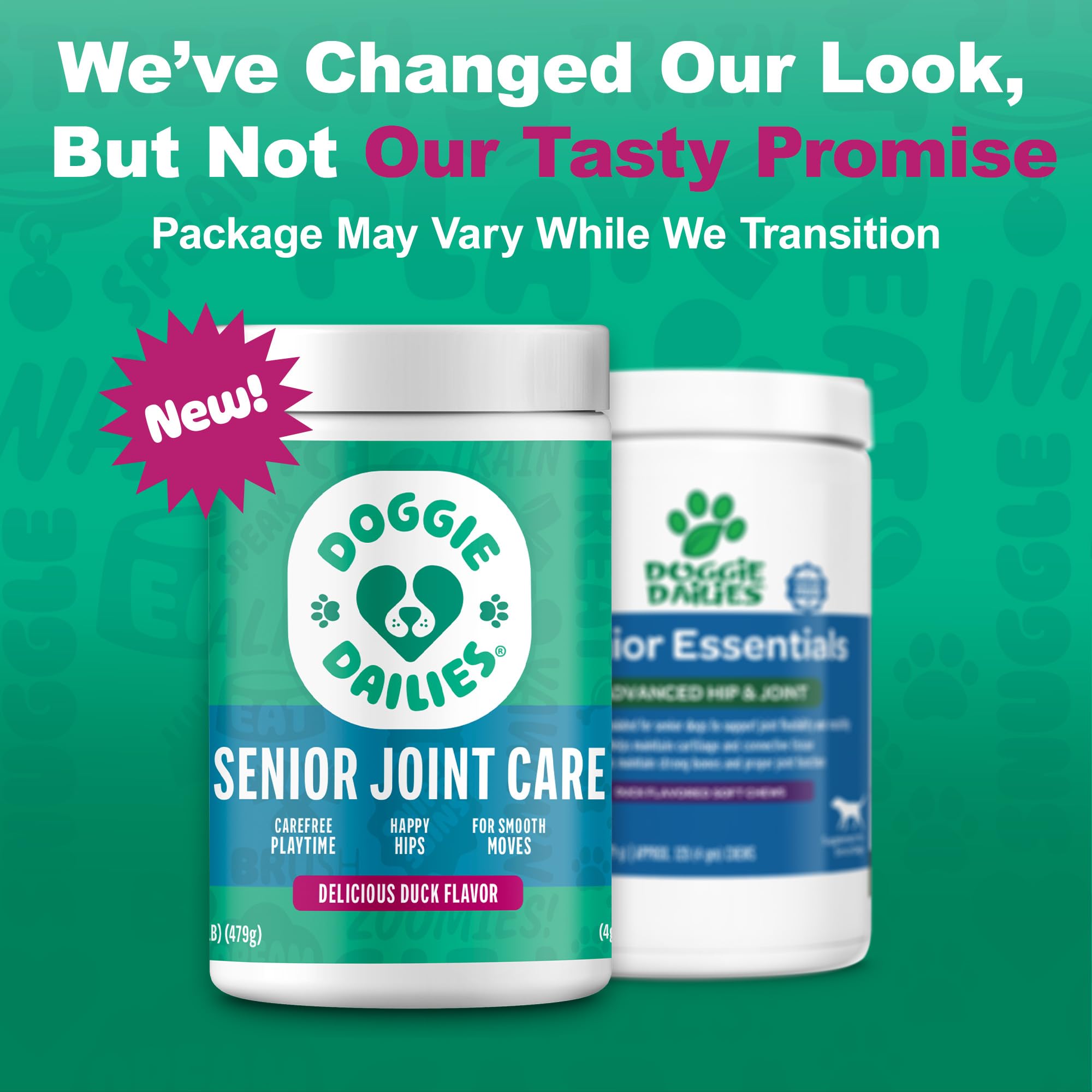 Doggie Dailies Advanced Senior Hip & Joint Chews for Dogs (Duck) - 120 Count