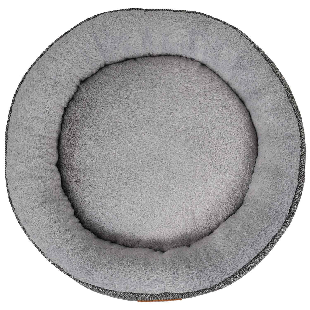 THE BALMORAL | LUXURY HERRINGBONE CALMING DONUT DOG BED