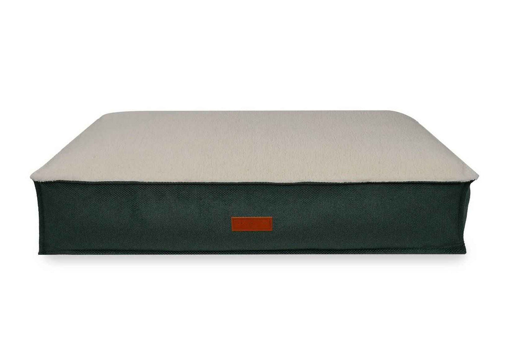 THE RICHMOND | LUXURY GREEN FLAT PILLOW DOG BED