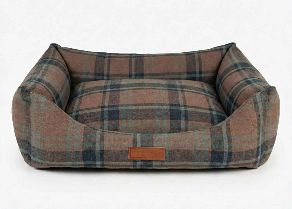 THE MARLOW | LUXURY TARTAN BOLSTER DOG BED