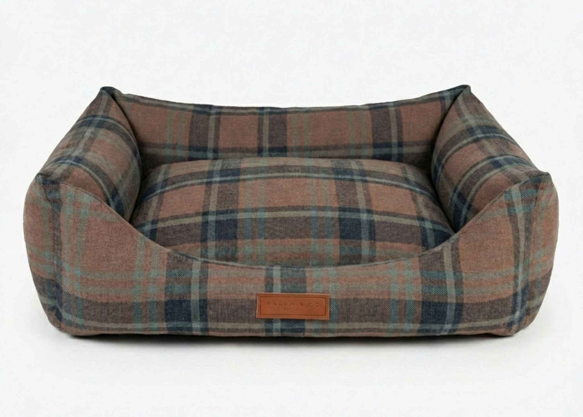 THE MARLOW | LUXURY TARTAN BOLSTER DOG BED