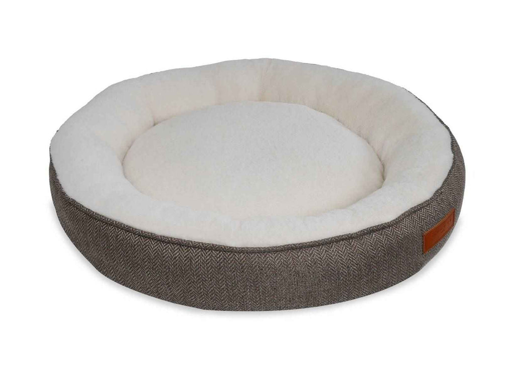 THE LINCOLN | LUXURY TWEED CALMING DONUT DOG BED